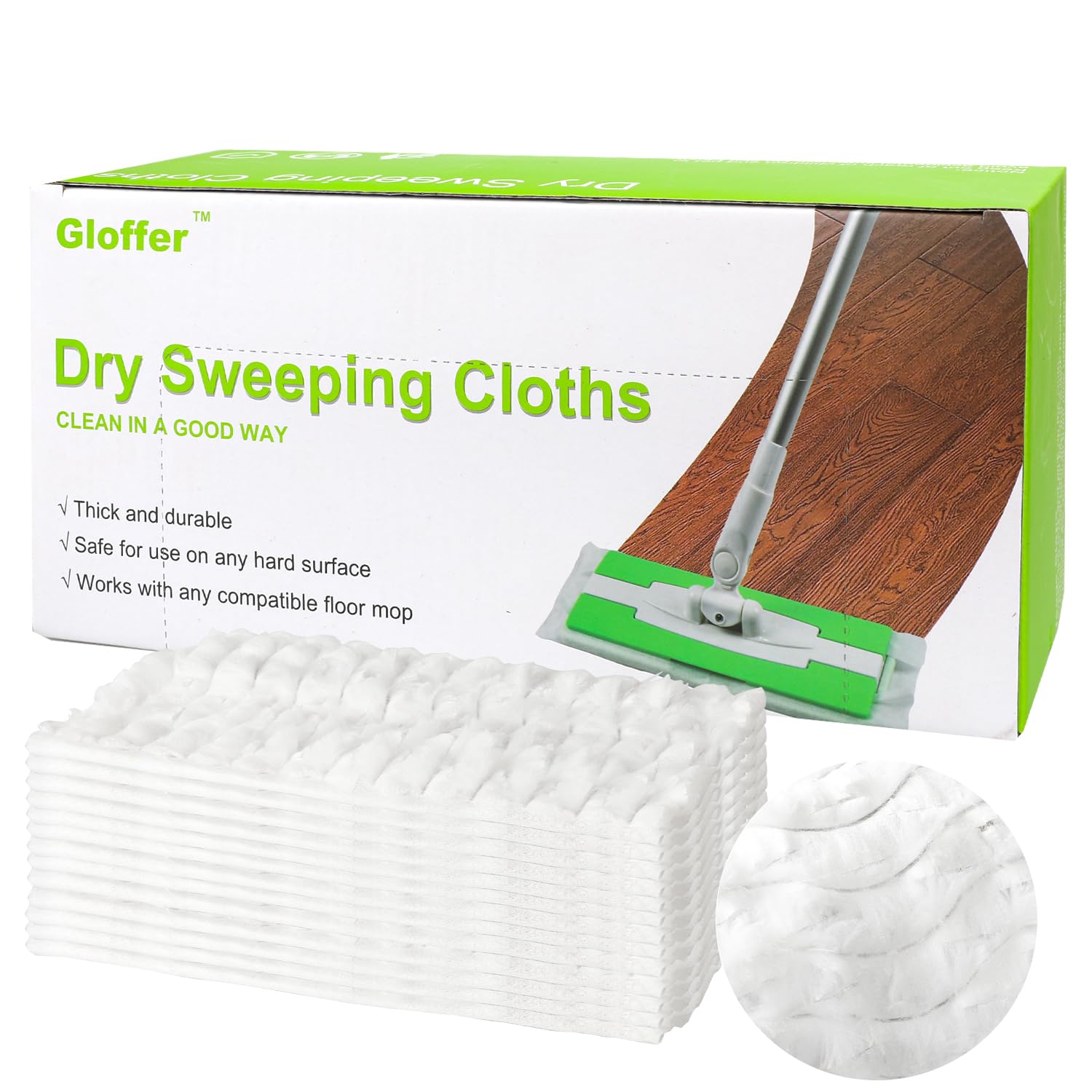 30 Count Heavy Duty Dry Sweeping Cloths,Disposable Dry Mop Refills,Multi Surface Dust Mop Pad Floor Cloth Refills Electrostatic Cloths for Sweeping Cleaning