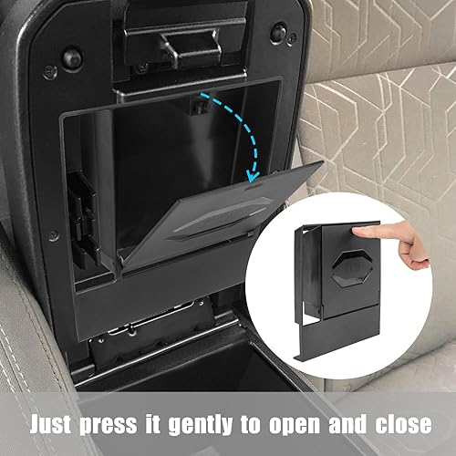 Miniatura 2 de Neepiar Organizador de almacenamiento oculto compatible con Toyota Tacoma 2016-2021 2022 2023, organizador de consola central, compartimento, caja