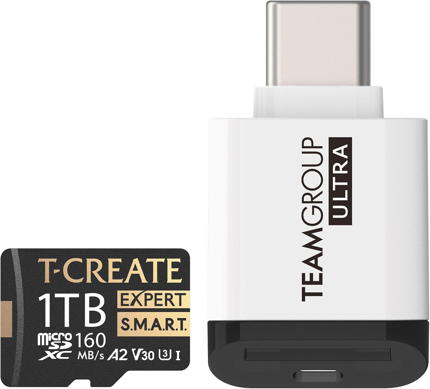 TEAMGROUP T-Create Smart A2 1TB Micro SDXC + CRI Card Reader Bundle