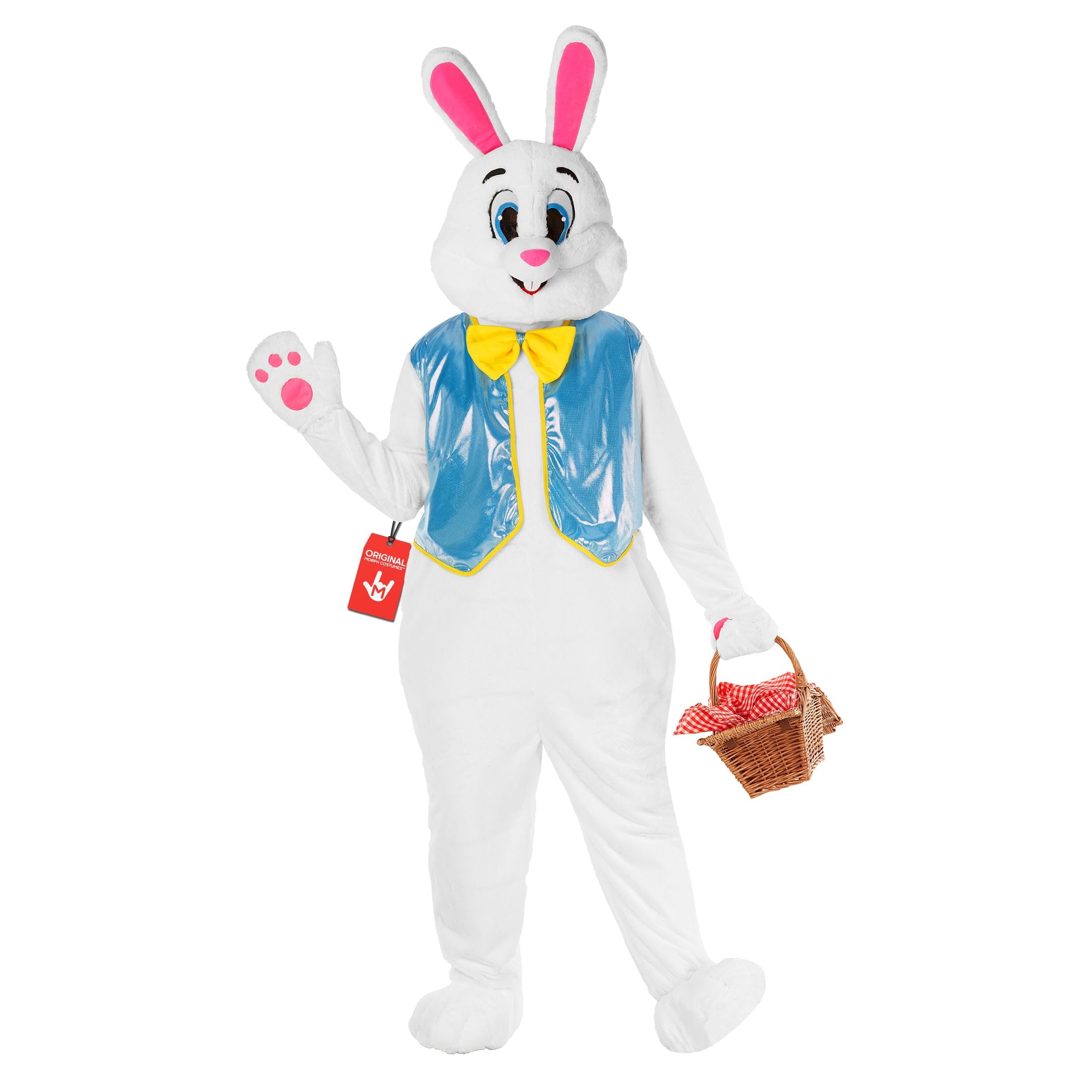 Morph Easter Bunny Costume Adult with Waistcoat Adult Bunny Suit Easter Costumes for Adults Rabbit Suit