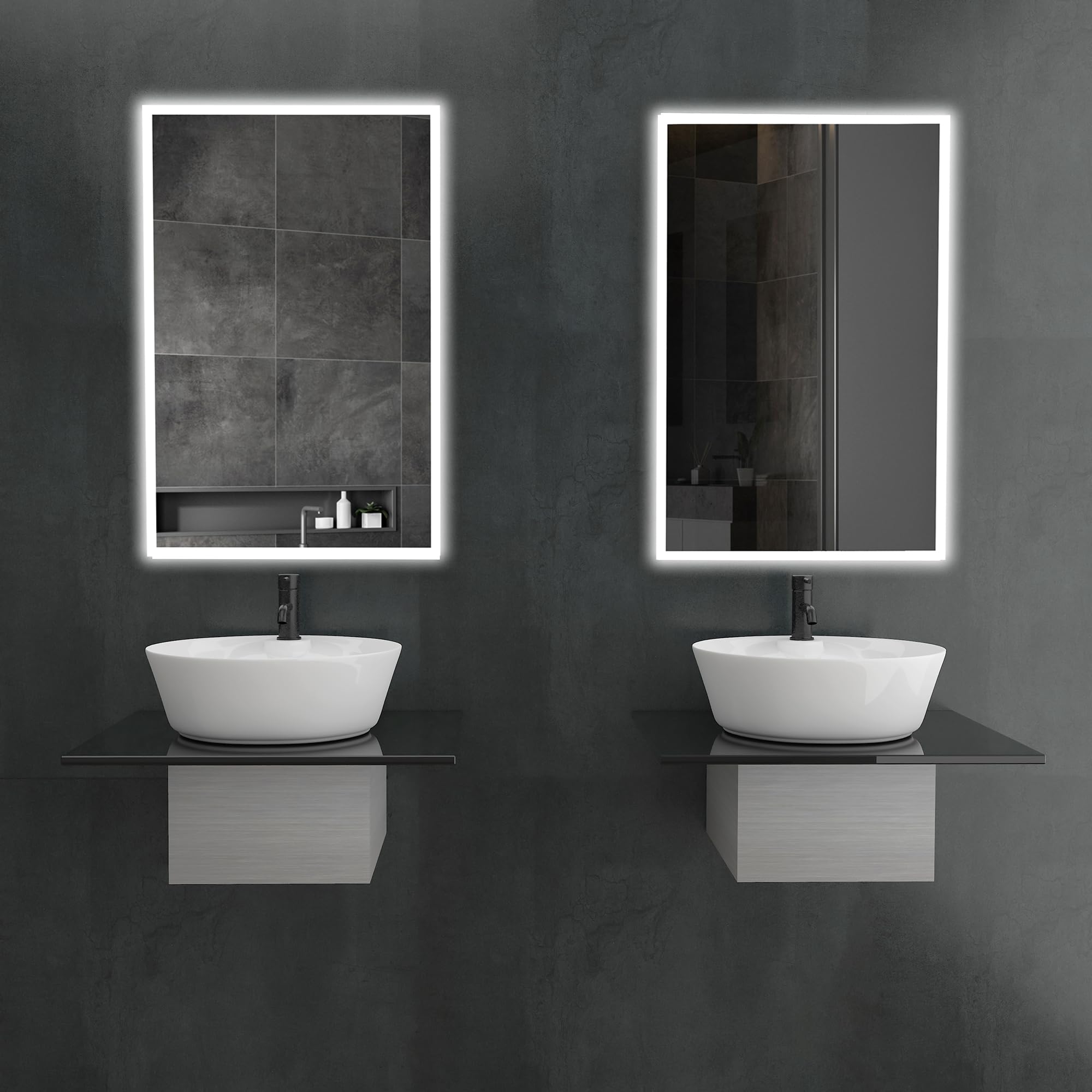 Lavabo WC Carré Encastrable Alpenberger 70x40 Cm - Revêtement Nano Céramique Anti-tâches, Avec Trop-plein, Pour Salle De Bain Ou WC Invités