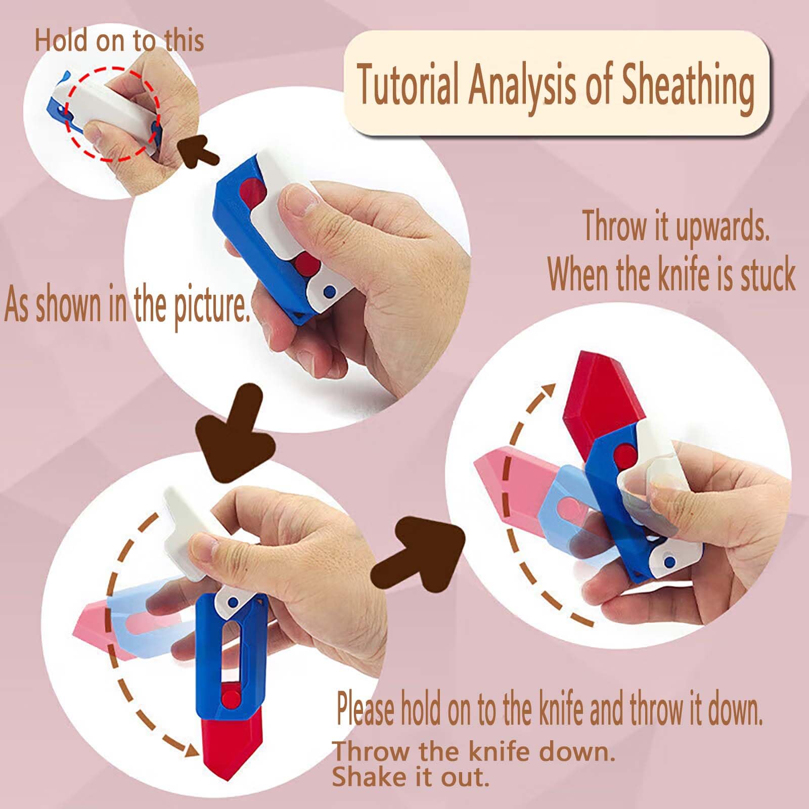 Dinghaole Relaxing Fidget Gun Toy - Great Stress Reliever for Office Desk - Stress Reliever - Gift Idea for Boyfriend