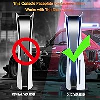 Vista 5 de SIKEMAY Placas de cubierta de consola PS5 para Disc Edition, Playstation 5 Accesorios Cubiertas de placa frontal personalizadas duras a prueba