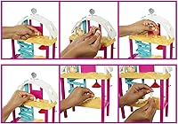 Vista 6 de Barbie Muñeca y juego con gallinero, animales, masa, moldes y más, granja de huevos para eclosionar y recoger