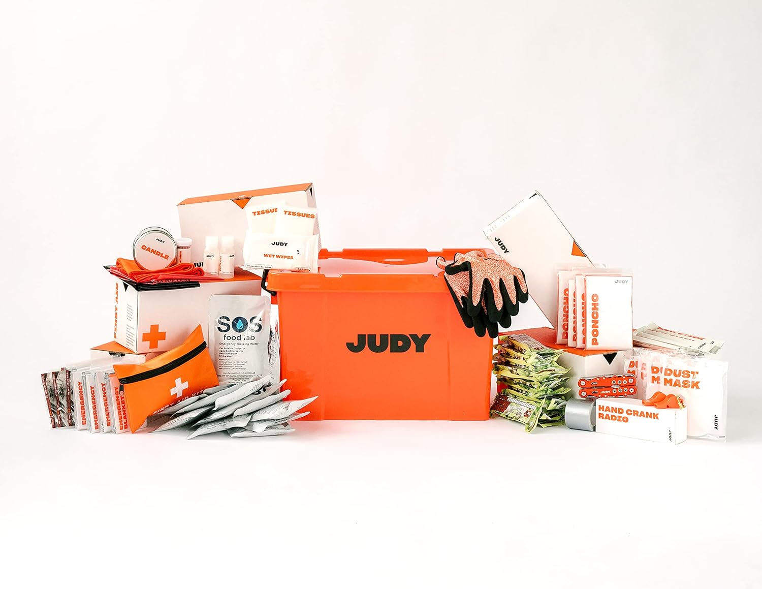 Disaster Emergency Kit JUDY The Safe Emergency Bin Supports Up to 4