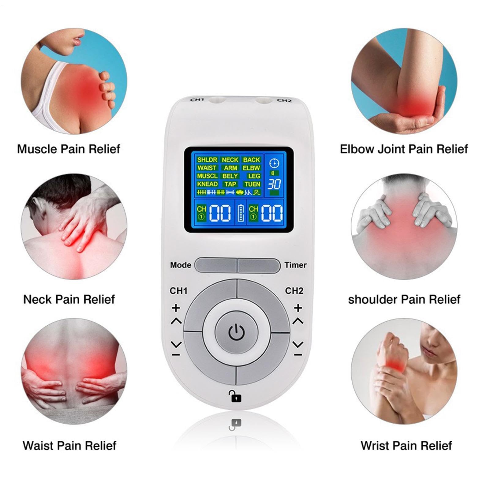 Muskelmassage, Körpermassagegerät mit Niederfrequenzimpulsen
