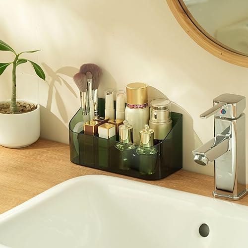 Miniatura 3 de SUNFICON Organizador Soporte de Bandeja de Maquillaje Caja de Exhibición Cosmética para Escritorio, Encimera, Tocador, Encimera de Baño, Gabinete de