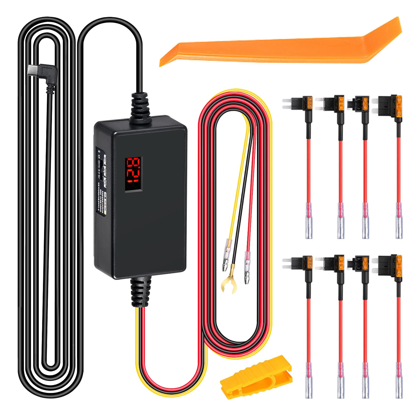 Dashcam Hardwire-Kit 3,5 M – Mit Unterspannungsschutz Für V100/GT802/S80/S90 | 24h Parküberwachung