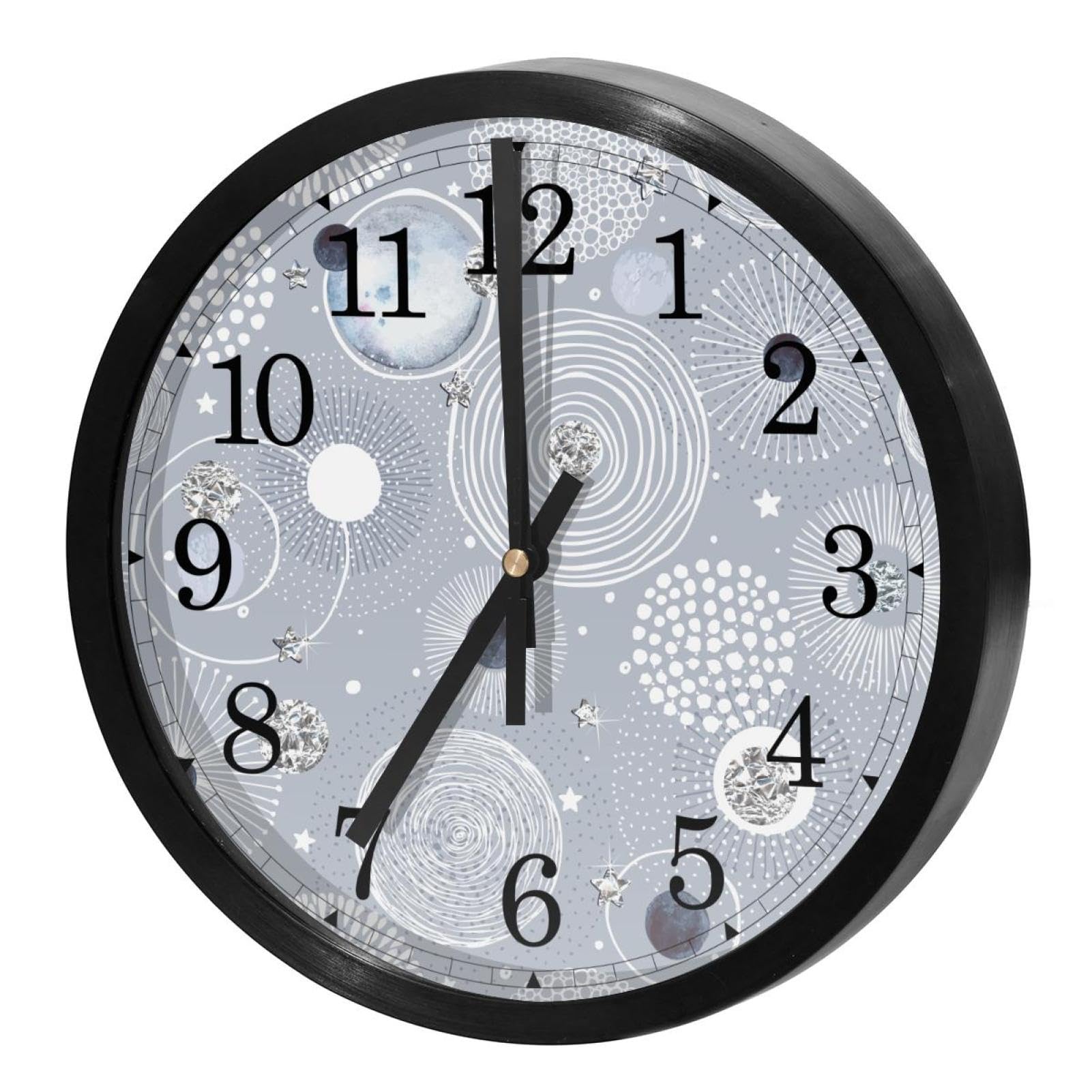 Horloge murale ronde pour cuisine et maison au style bohème