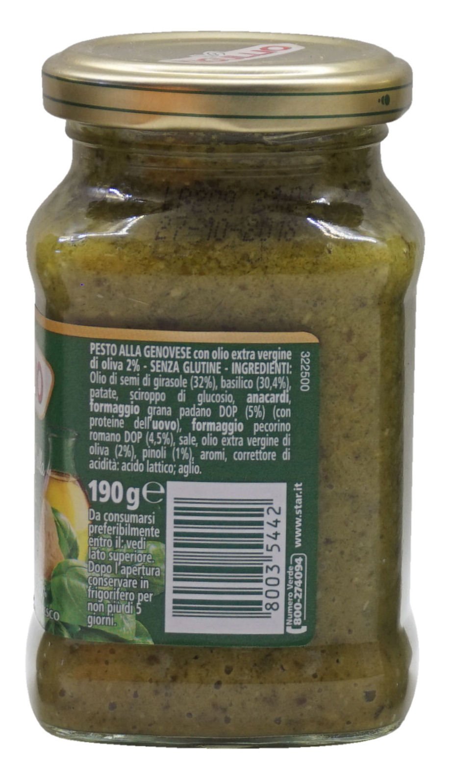 Tigullio: Gran Pesto alla Genovese Pesto Genovese - Paquetes de 190 ml (paquete de 4)