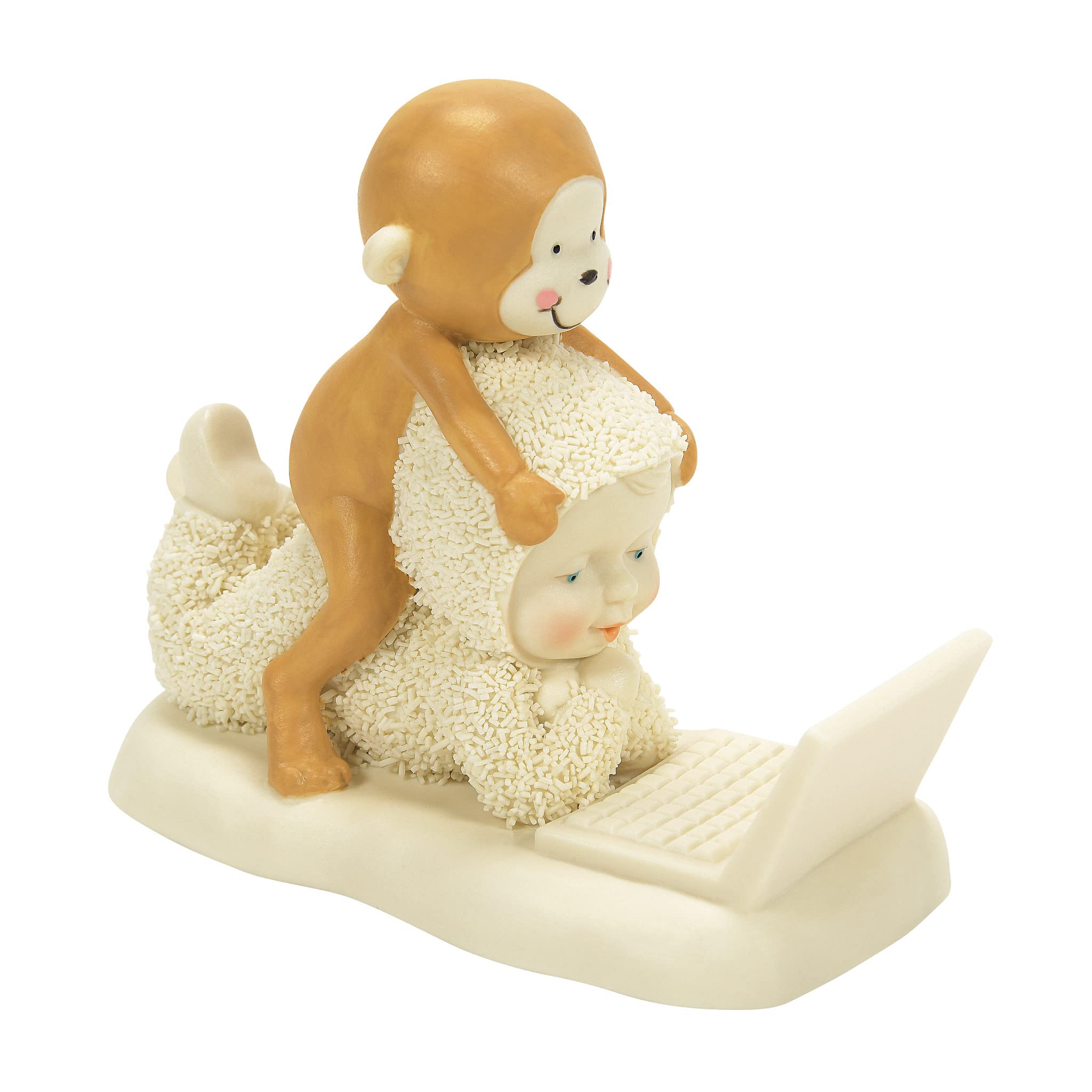 Department 56 Snowbabies Storybook Get a Monkey Off Your Back Figurine, 3.27 Inch, Multicolor