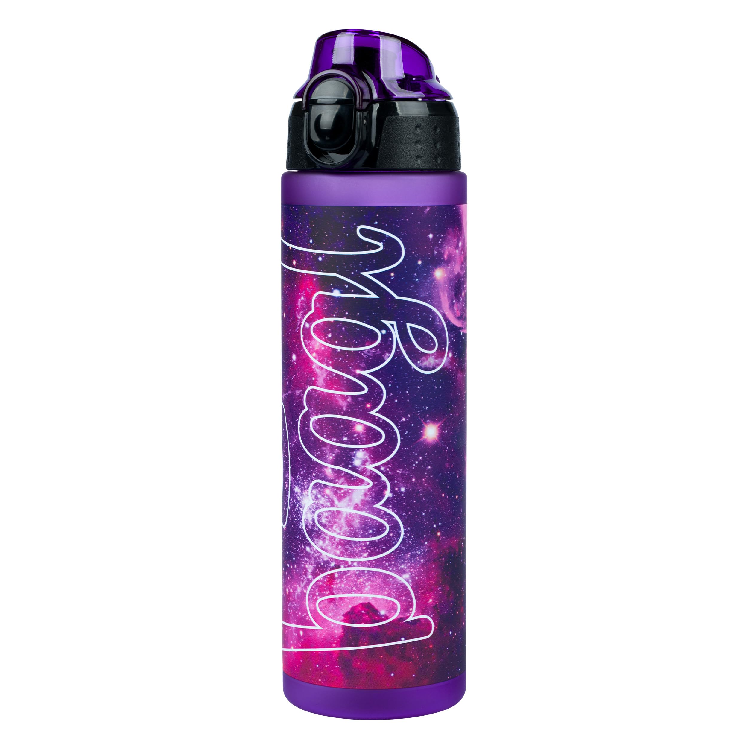 Baagl Children's Drinking Bottle, Leak-Proof Water Bottle, 700 ml, School and Sports Bottle for Girls, Versatile and Practical Bottle with Lockable Lid (Galaxy)