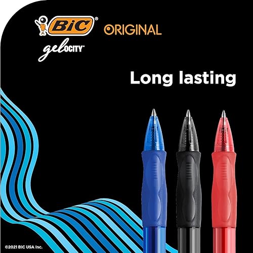Miniatura 5 de BIC Gel-ocity - Bolígrafo de gel retráctil, punta media (0.7 mm), rojo, 12 unidades