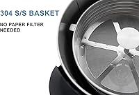 Vista 6 de SYBO SR-CP-50B - Cafetera de percolar de acero inoxidable de grado comercial Urna de agua caliente para hostelería, 50 tazas 8 L, gris