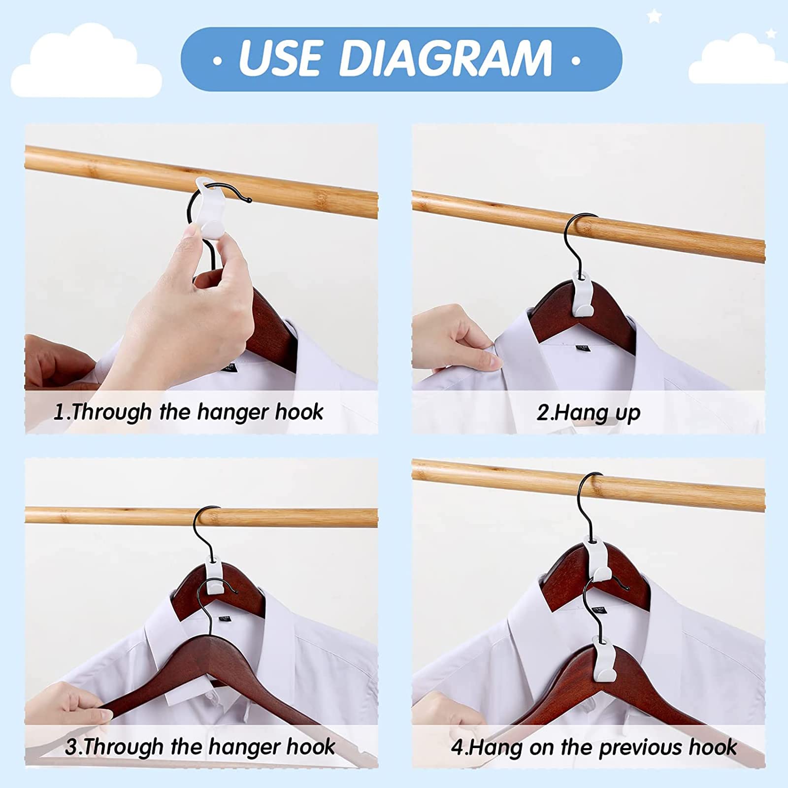 Crochets à Cintres Peu Encombrants - Crochets De Connexion