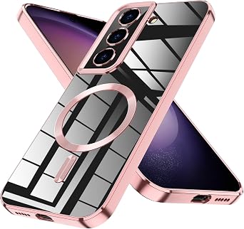 for Magnetic Clear Case with Galaxy S22 Case 6.1-Inch, Military