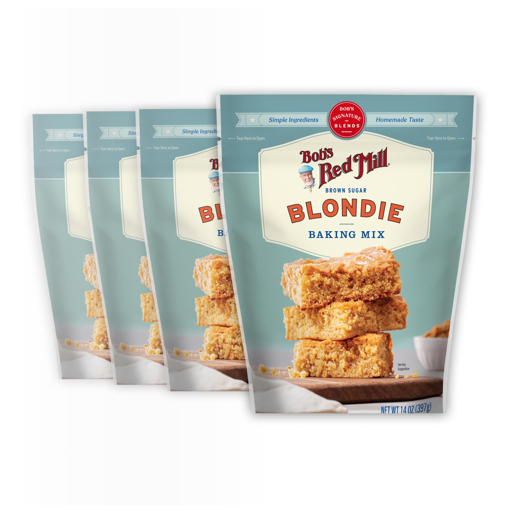 Bob's Red Mill Brown Sugar Blondie Baking Mix, 14oz (4 Pack)