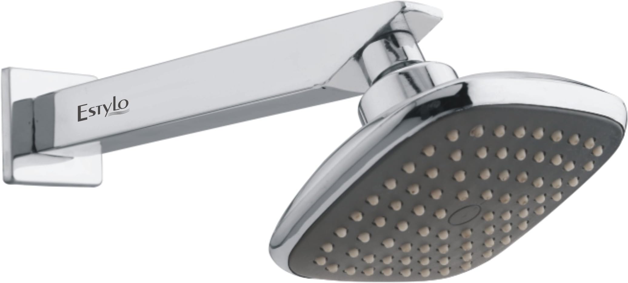 ESTYLO Brand - ABS Bend Shower GALAXY 4" With 9" SS ARM WITH RUB IT TECHNOLOGY/EASY TO CLEAN SILICON NOZZLE CAT NO: 3845