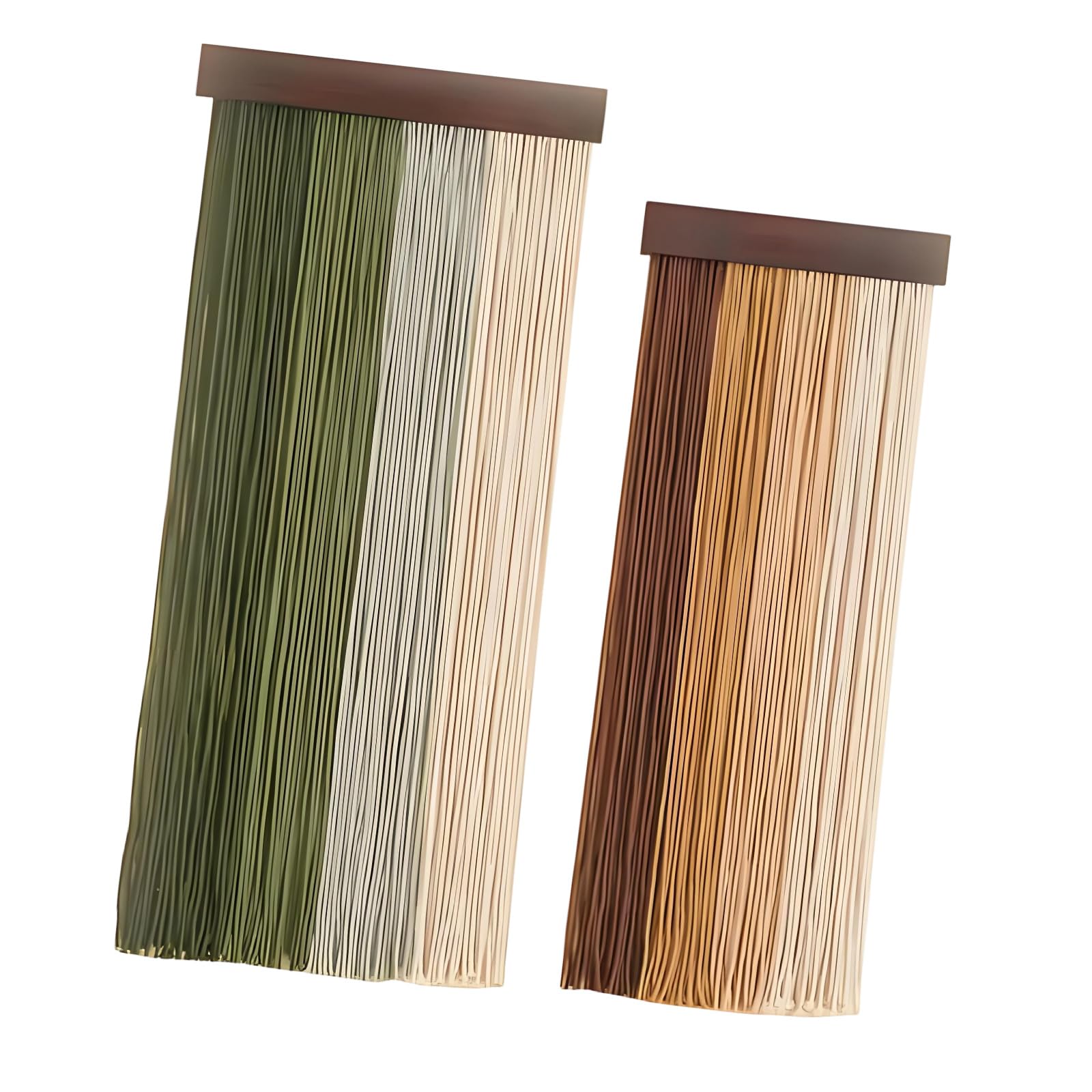 Kahdgss Mixed Colors 2Pieces Tassels Wall Tapestry Cotton And Wooden Hanging Decoration For Home Cotton Rope Fabric Set