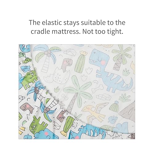 Miniatura 3 de ALVABABY Pack n Play - Juego de sábanas para bebé, 2 fundas de algodón 100% orgánico, tamaño grande de 27 x 39 x 4, suave y ligera, sábana portátil