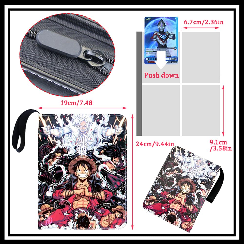 One Piece Sammelalbum 50 Seiten - 400 Karten Kapazität Wasserdicht PU Leder