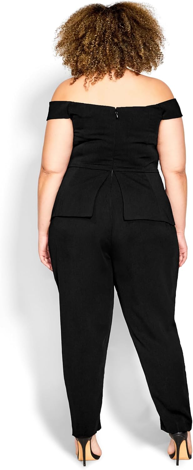 City Chic Women's Plus Size Jumpsuit Sexy Tuxe - Image 2
