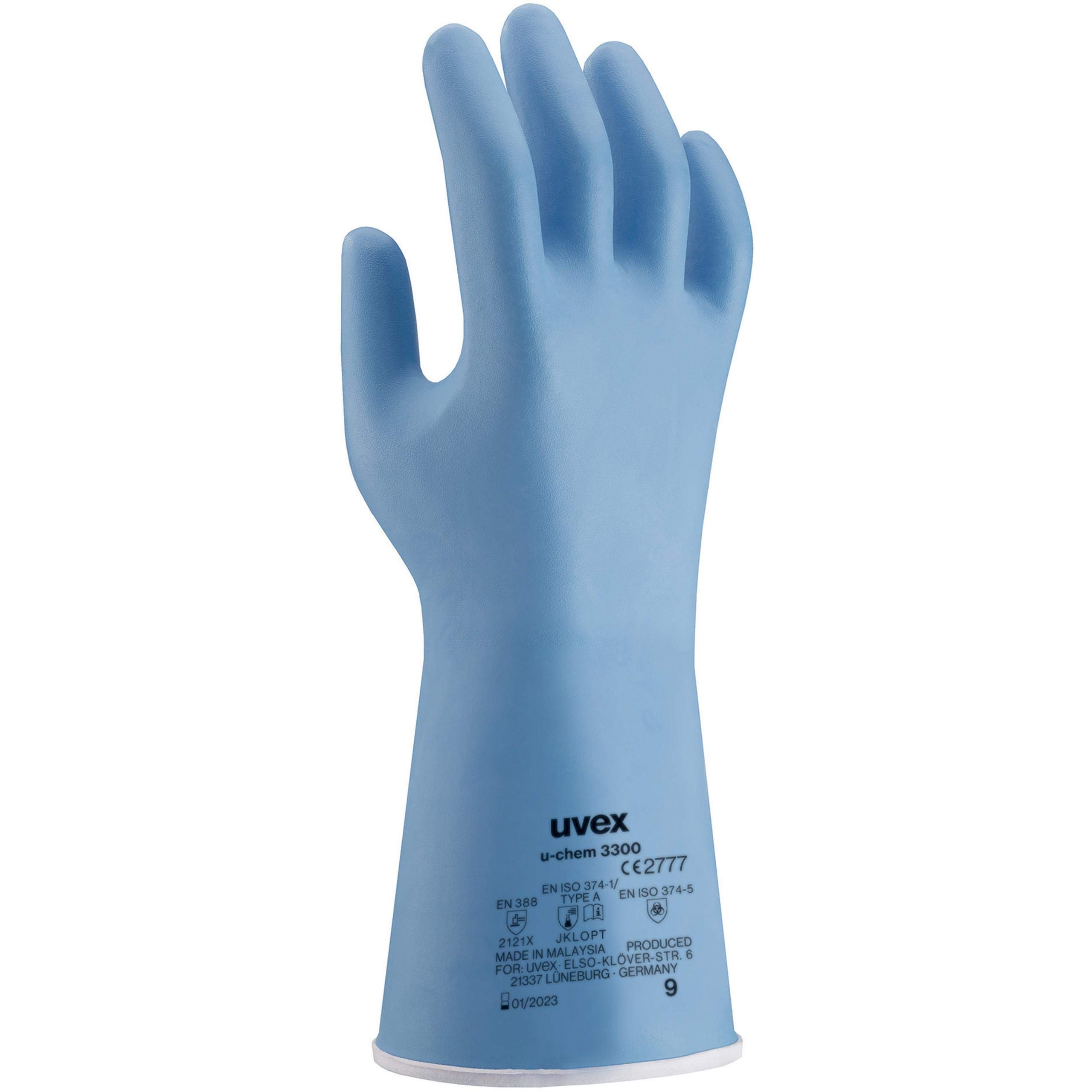 Uvex U-Chem 3300 Chemikalienschutzhandschuhe - 1 Paar Nitril Arbeitshandschuhe 08/M bei Günstiger Preis