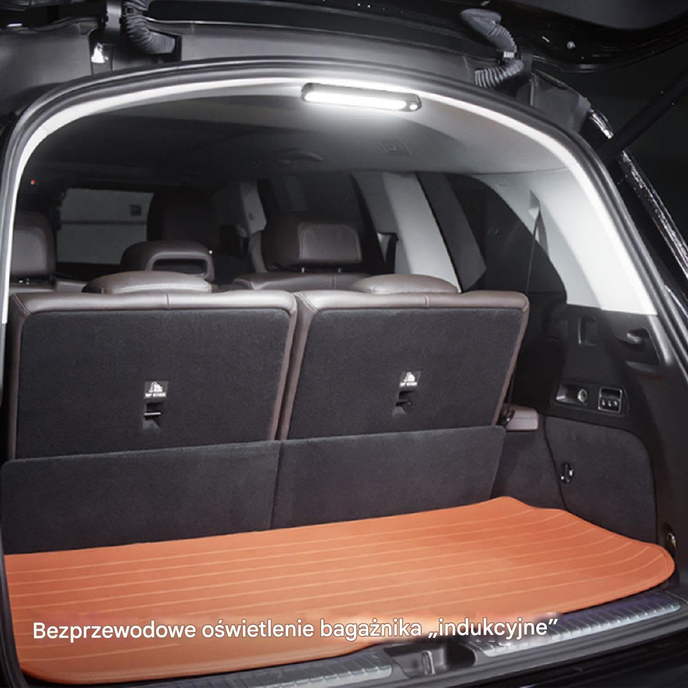 LED Światło Bagażnika - Automatyczne Ładowanie LED Świetlne Tył | USB Magnetyczne Oświetlenie Kopułowe Lampa Sufitowa dla Samochodów, Ciężarówek i Namiotów