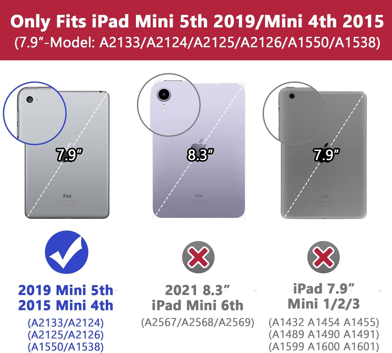 Grifobes for iPad mini 5/4 Case 2019/2015, Heavy Duty Shockproof Cover with Stand for iPad mini 5th / 4th Generation 7.9 inch for Kids Boys - Image 2