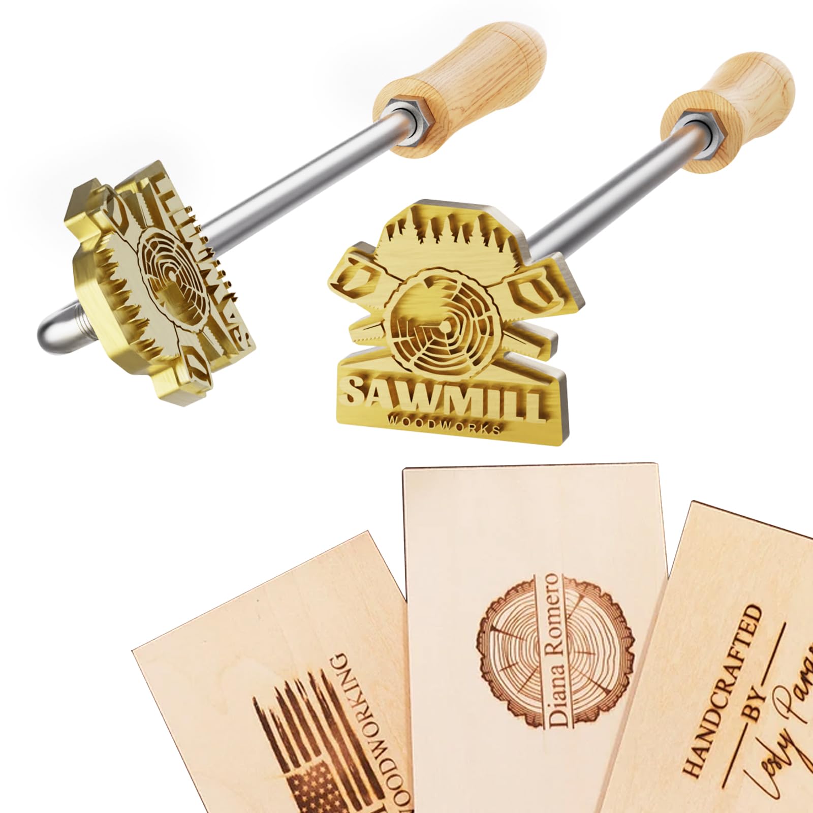Ferro da Stiro Personalizzato per Legno, Pirografo per Legno | Timbro In Metallo Per Pirografia, Design Artigianale Per Matrimoni e Regali Personalizzati, Timbri in Pelle (4 inch)