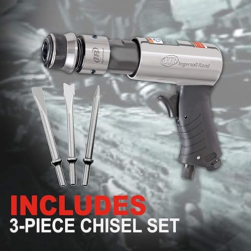 Miniatura 7 de Sunex SX246 - Escalador de agujas con empuñadura de pistola y martillo neumático Ingersoll Rand 114GQC - Juego de cinceles de 3 piezas