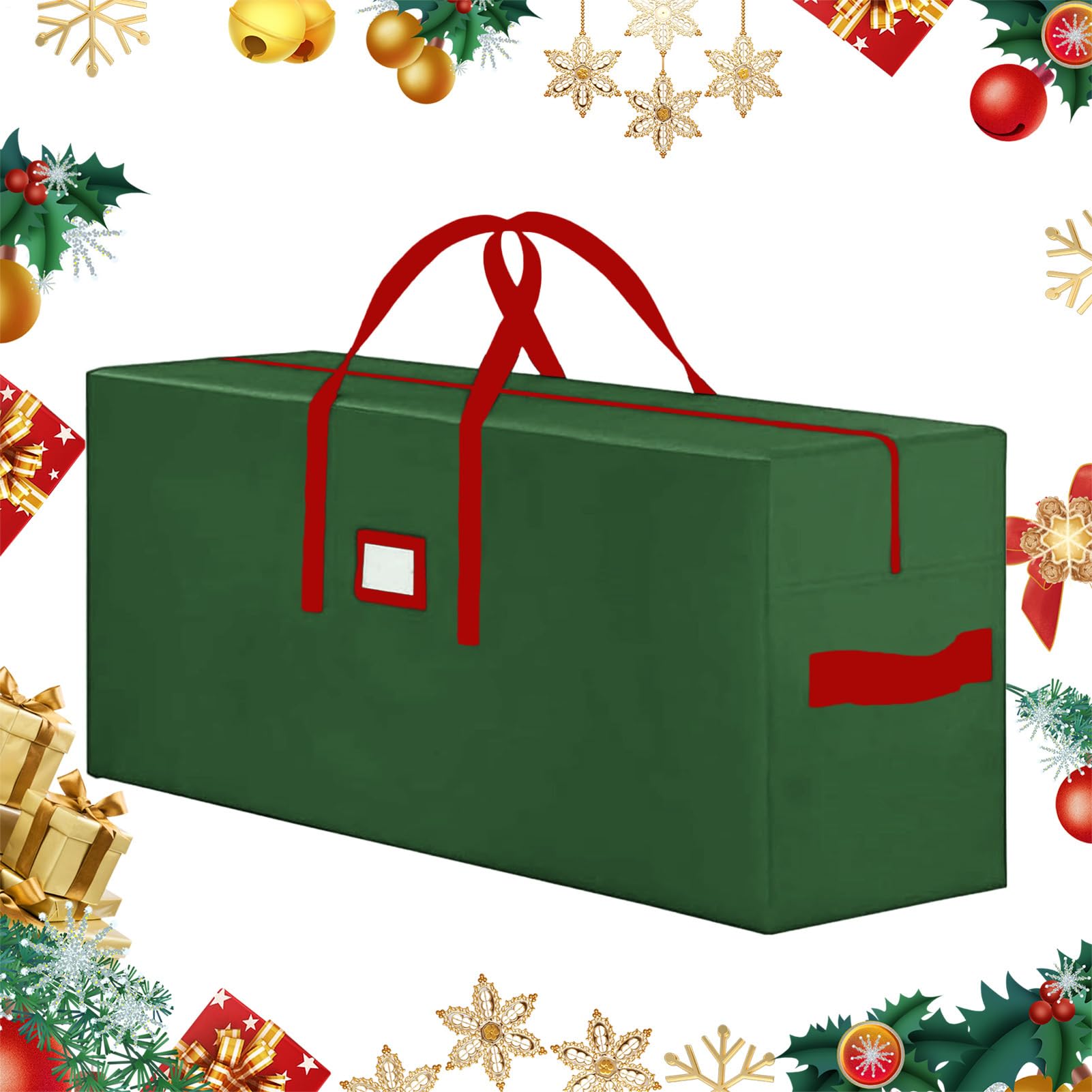 Scatola portaoggetti per albero di Natale, con manici rinforzati, grande contenitore natalizio, per viaggi, università, cucina, camera da, garage, imballaggio, soggiorno, trasloco, campeggio