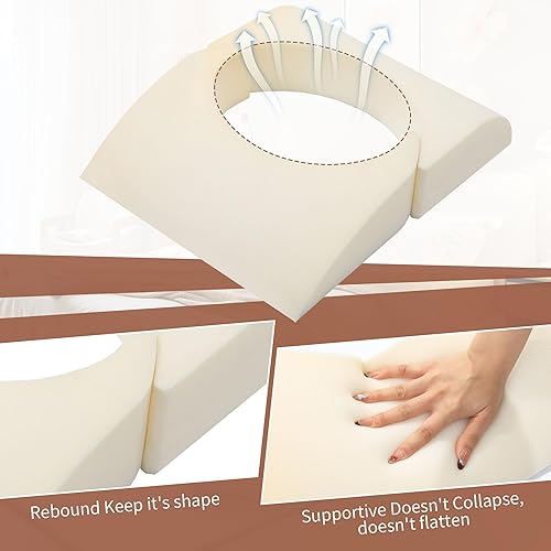 Miniatura 7 de HOMBYS Almohada BBL de Tamaño Ajustable Después de la Cirugía para Dormir, Almohada de Espuma de Alta Densidad para Glúteos, Almohada Brasileña