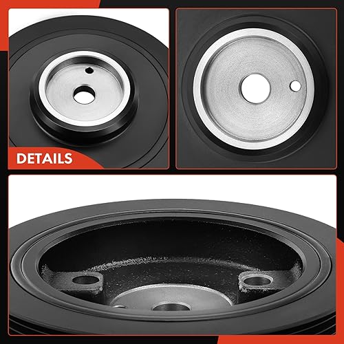 Miniatura 8 de A-Premium Equilibrador armónico compatible con Hyundai Sonata 1999-2005, Santa Fe 2001-2006, Tucson 2005-2009, Tiburon 2003-2008 y Kia Optima