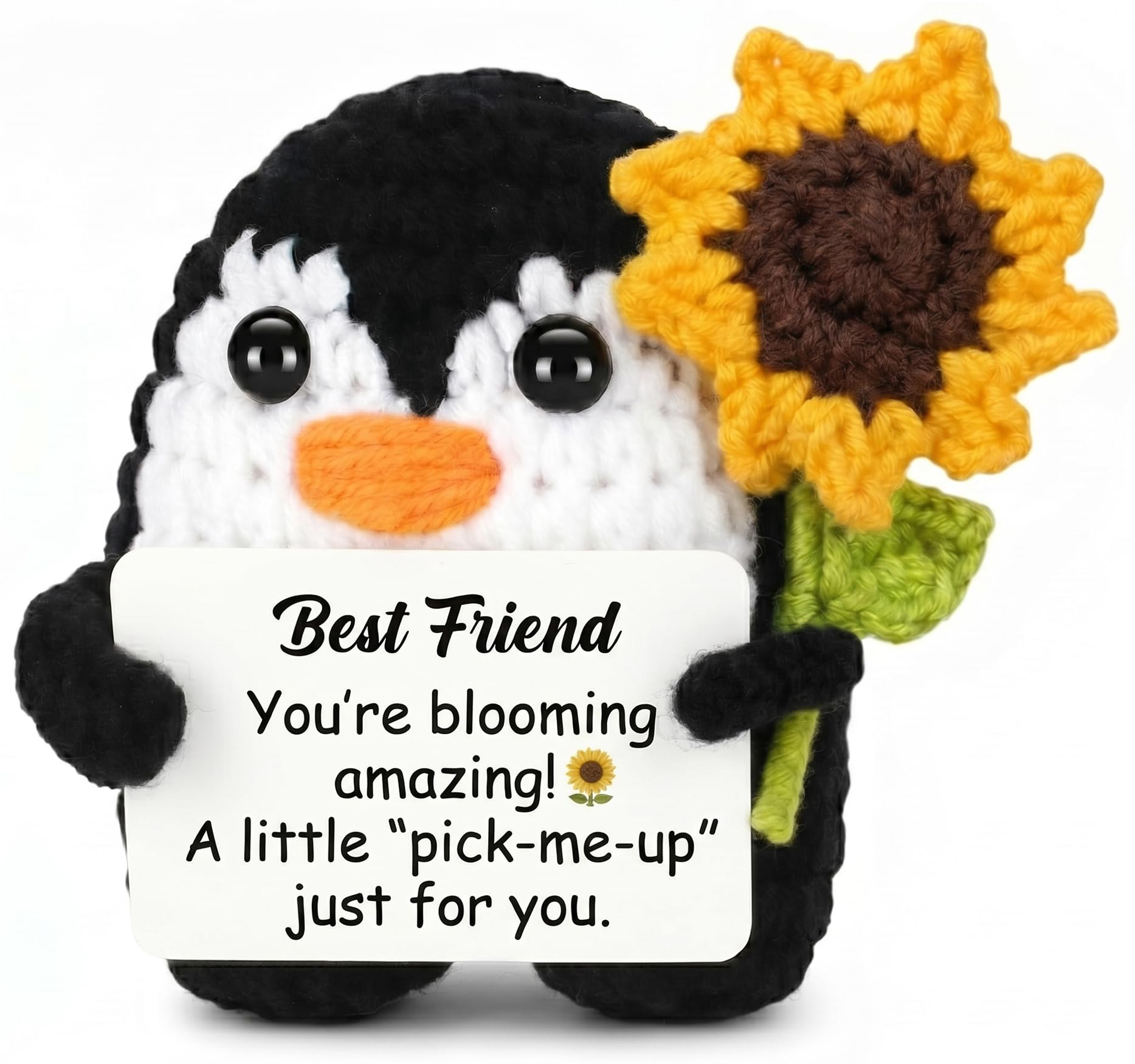 LYBHFCFC Handmade Crochet Sunflower Penguin Gift for Best Friend โ image 1