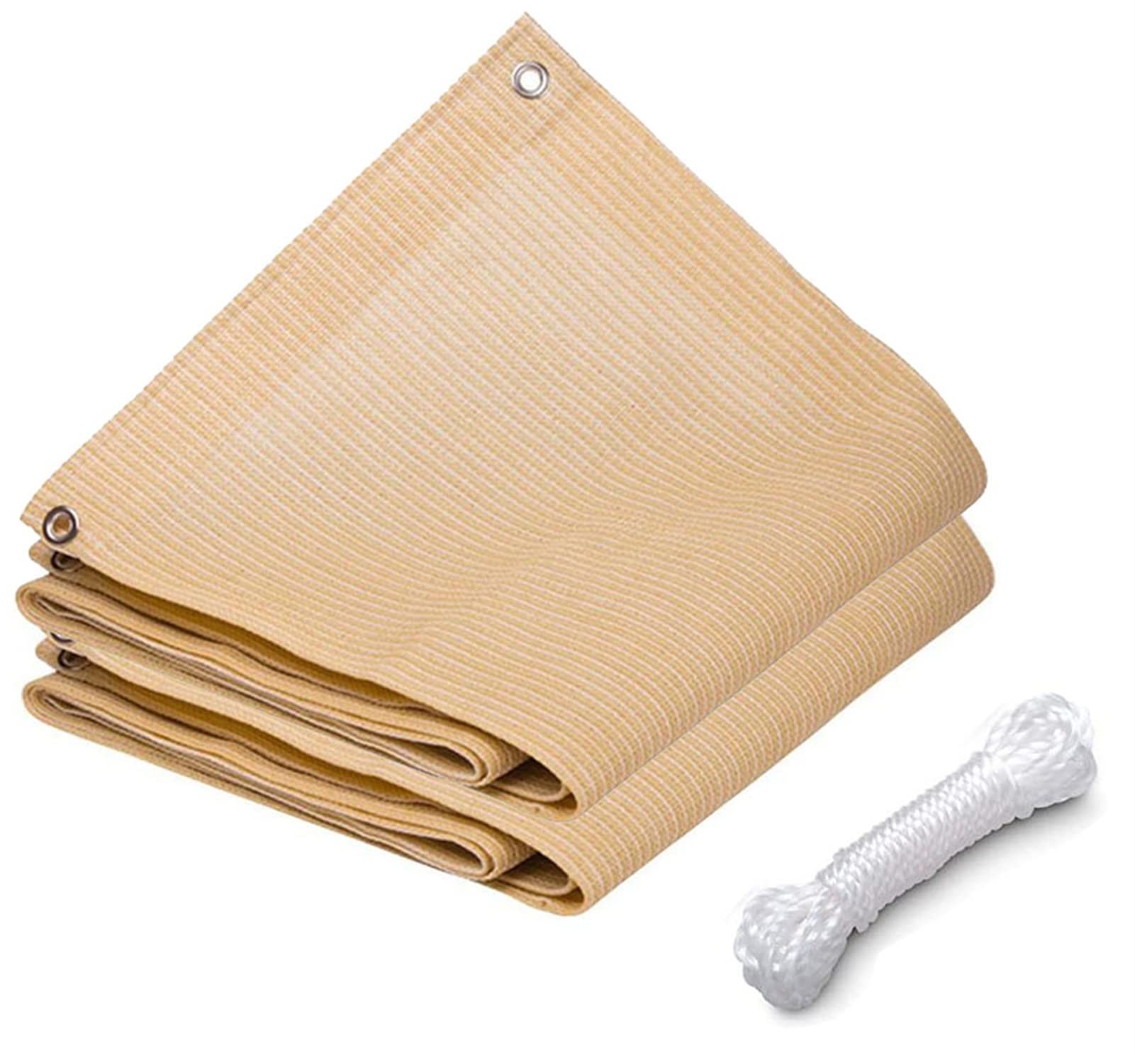 Wodoodporny prostokątny żagiel przeciwsłoneczny na balkon i taras, 90% ochrona przed promieniowaniem UV, tkanina HDPE, z oczkami, ochrona przed wzrokiem, do ogrodu i szklarni, trwały, zadaszenie