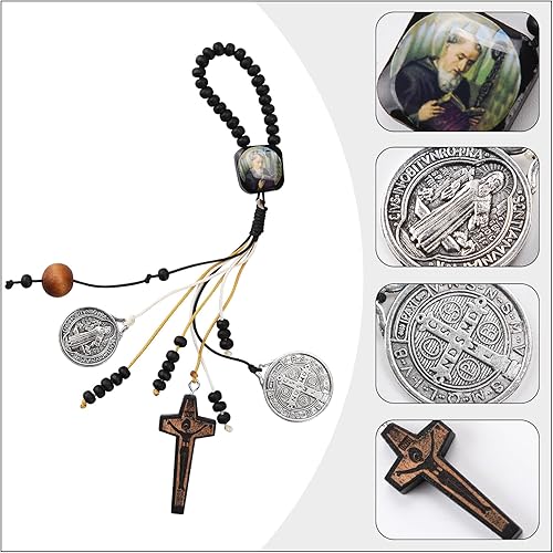 Miniatura 3 de Medallas de San Benito para puerta con tarjetas de oración de San Benito para protección del hogar, juego de regalo católico de bendición de la casa