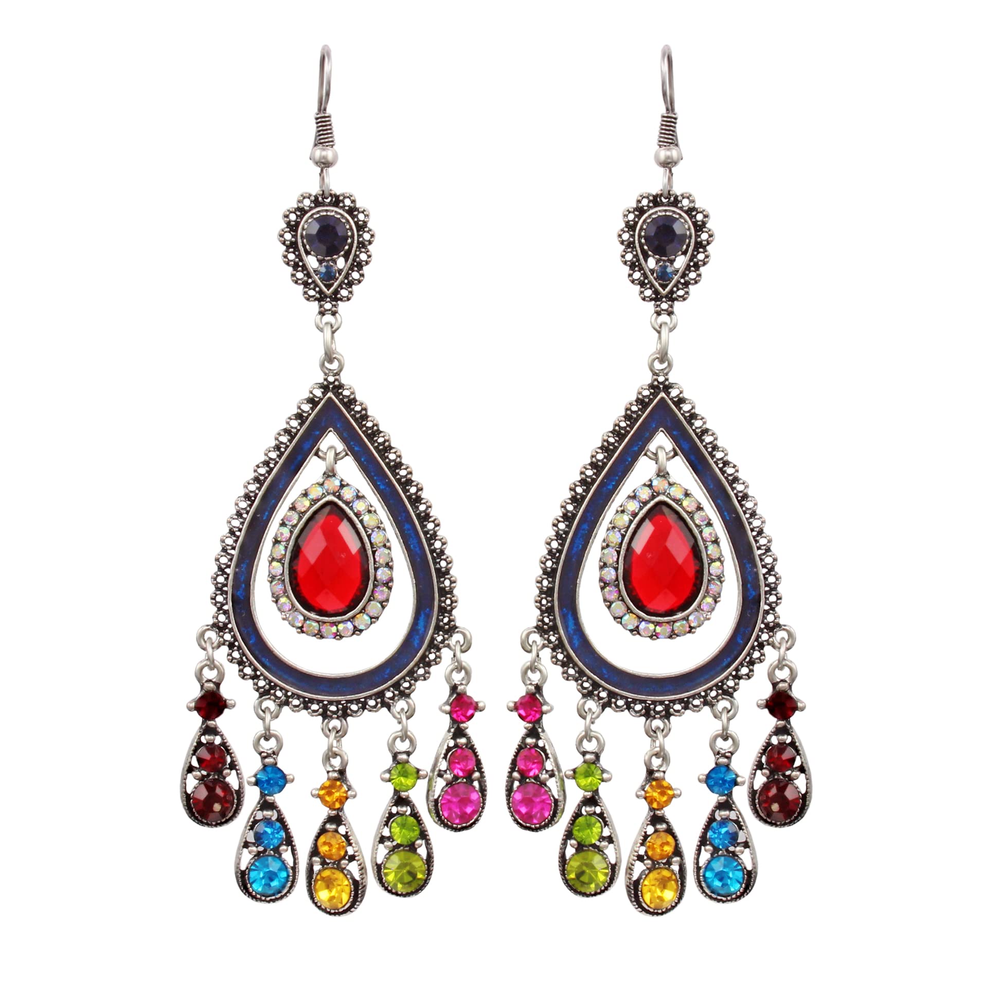 Nakabh Fashion Jewellery Afgani Copper Drop Oxidised Earring, Dangle Earring Women Girls (D 07) (B09YNW6R2W) Amazon Price History, Amazon Price Tracker