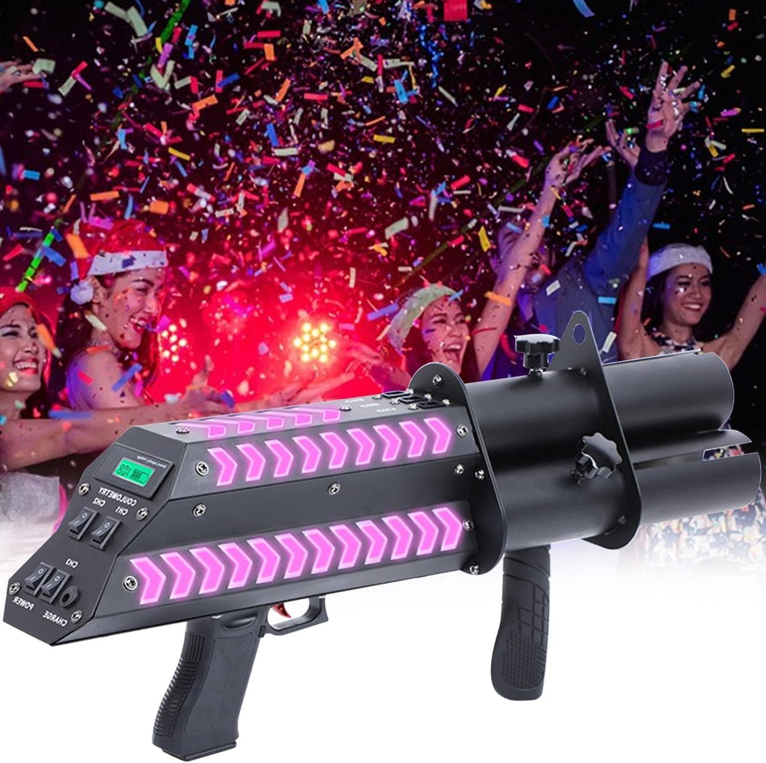 Machine à confettis électrique portable pour mariages, concerts et événements, lanceur de confettis colorés pour atmosphère festive, essentiels de célébration