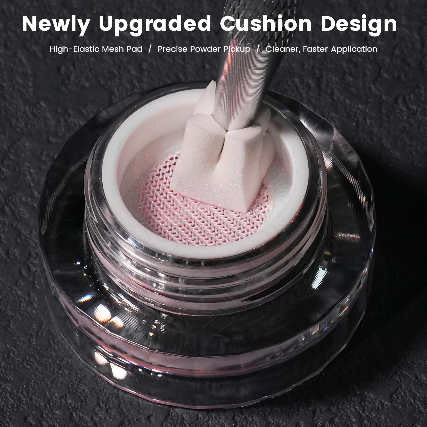 YOKEFELLOW GleamTap Cushion olografico Aurora Chrome Smalto Polvere – Holo-Nail Art Glitter Decorativo Manicure Pigmento per Salone Unghie (GTKIT-01)