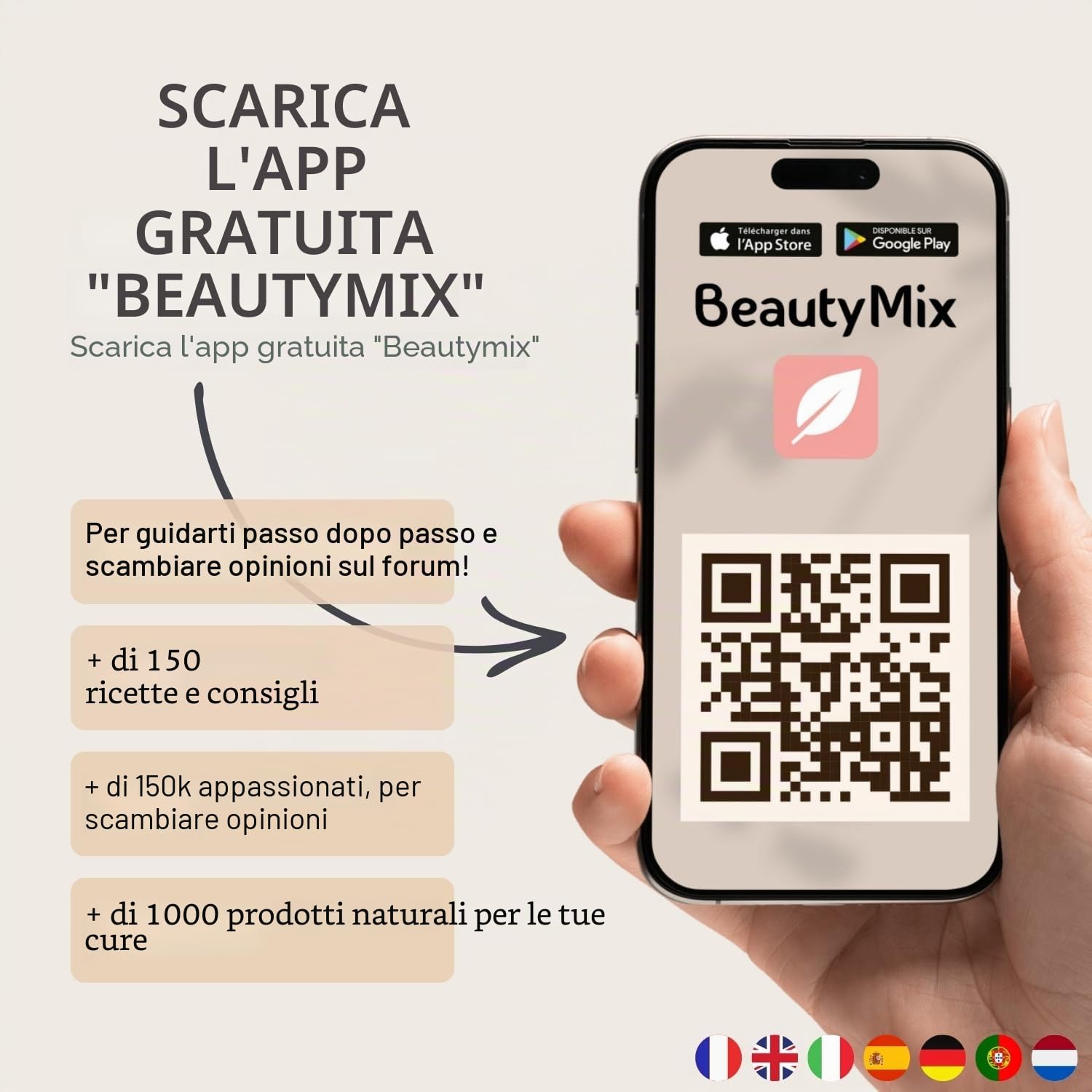 Il robot BeautyMix e la sua bilancia di precisione - Il robot cosmetico per la casa - Ideale per creare cosmetici, prodotti per l'igiene e la cura della casa in modo facile e veloce - BeautyMix