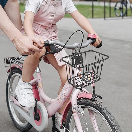 Miniatura 3 de BESPORTBLE Cesta de hierro multifunción para bicicleta, práctica cesta delantera para niños y niñas, diseño de fácil instalación, accesorio