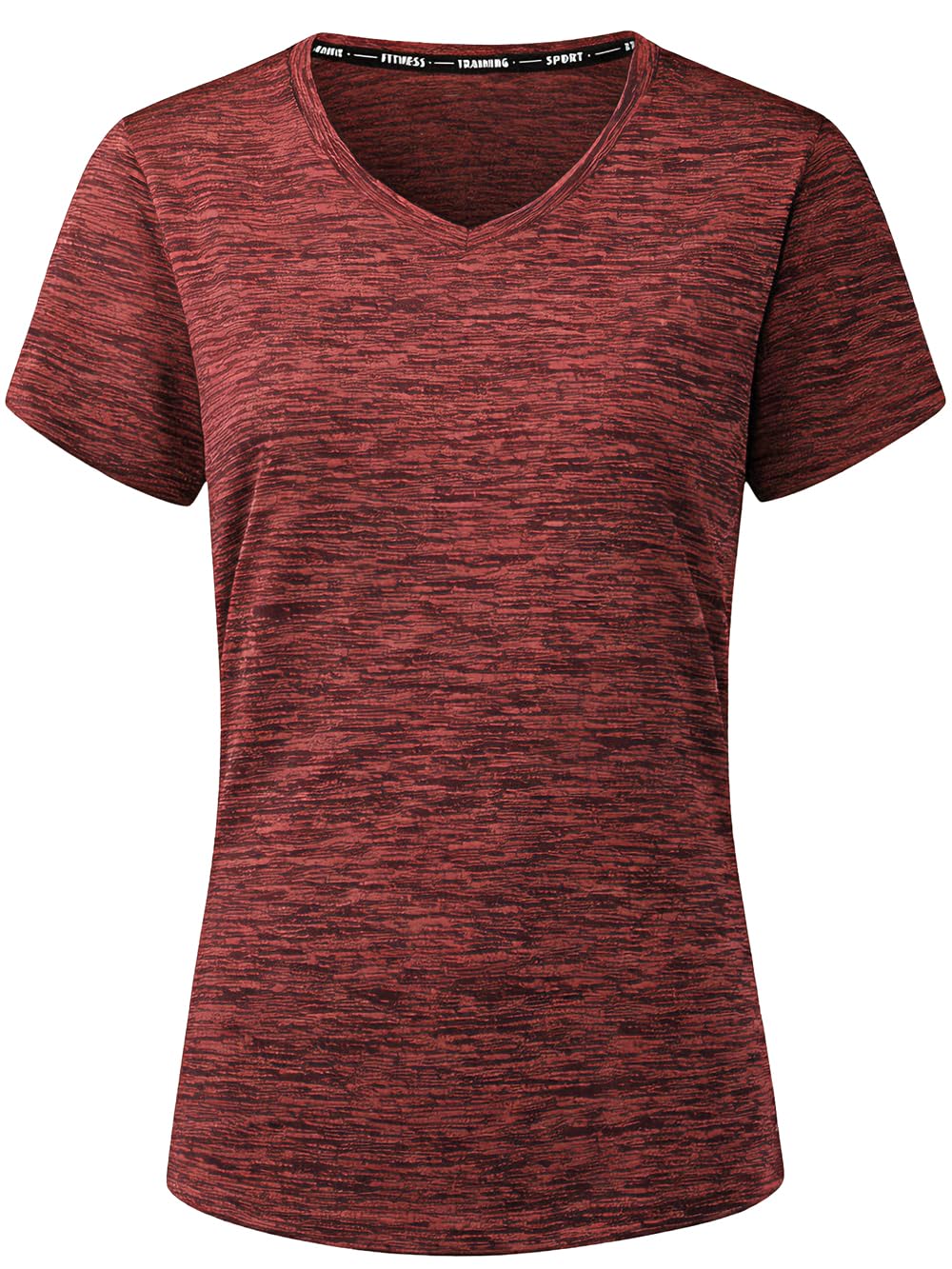 Peakwell Damen V-Ausschnitt Sportshirt Atmungsaktiv T-Shirts Top Kurzarm Funktionsshirts Sport Oberteile
