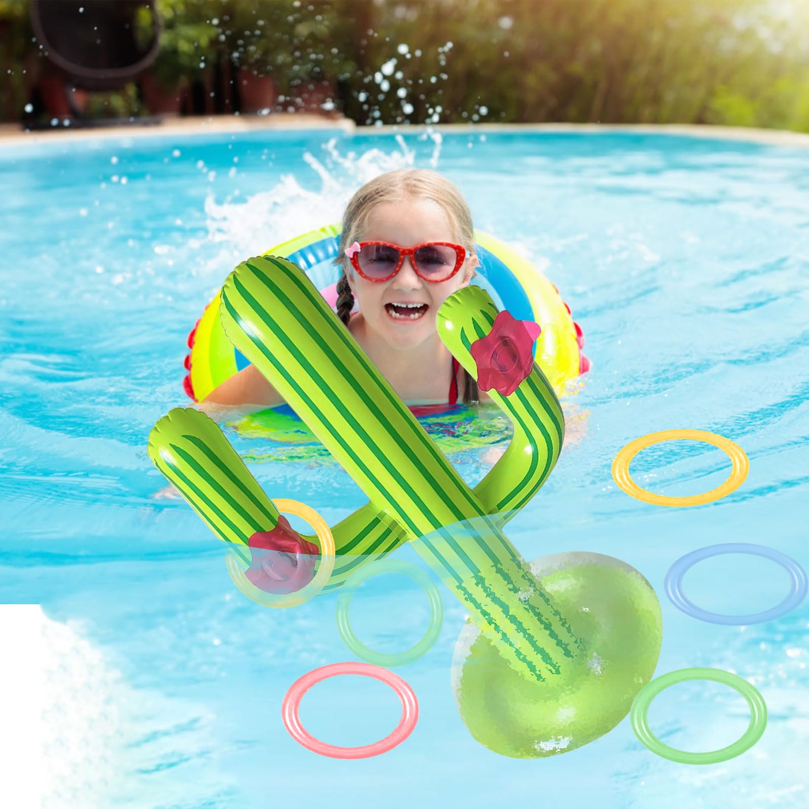Inflatable Cactus Ring Toss – Fun Pool Party Game - View #9