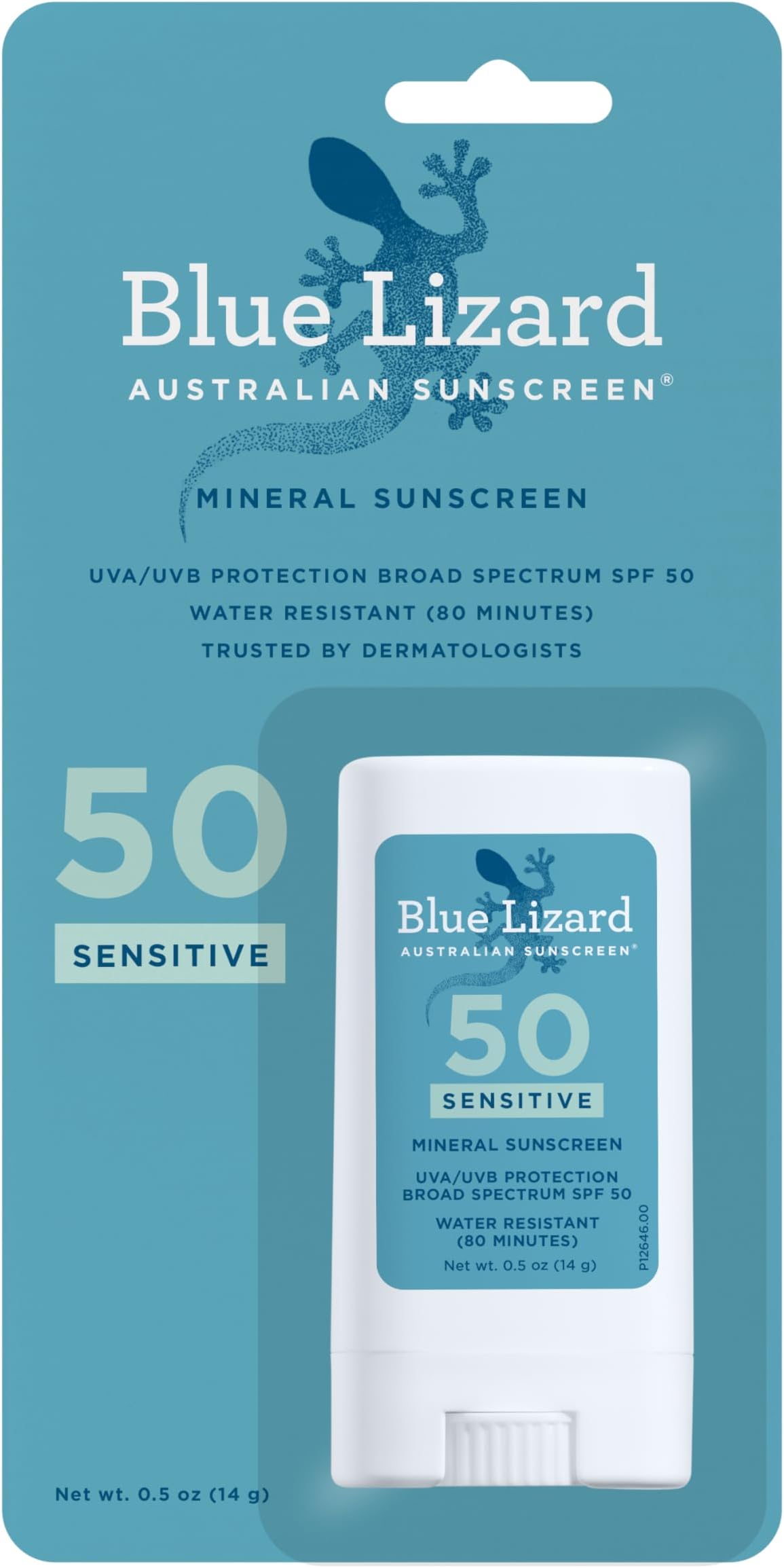 Sensitive Mineral Sunscreen Stick - No Chemical Actives - SPF 50+, 0.5 Ounce