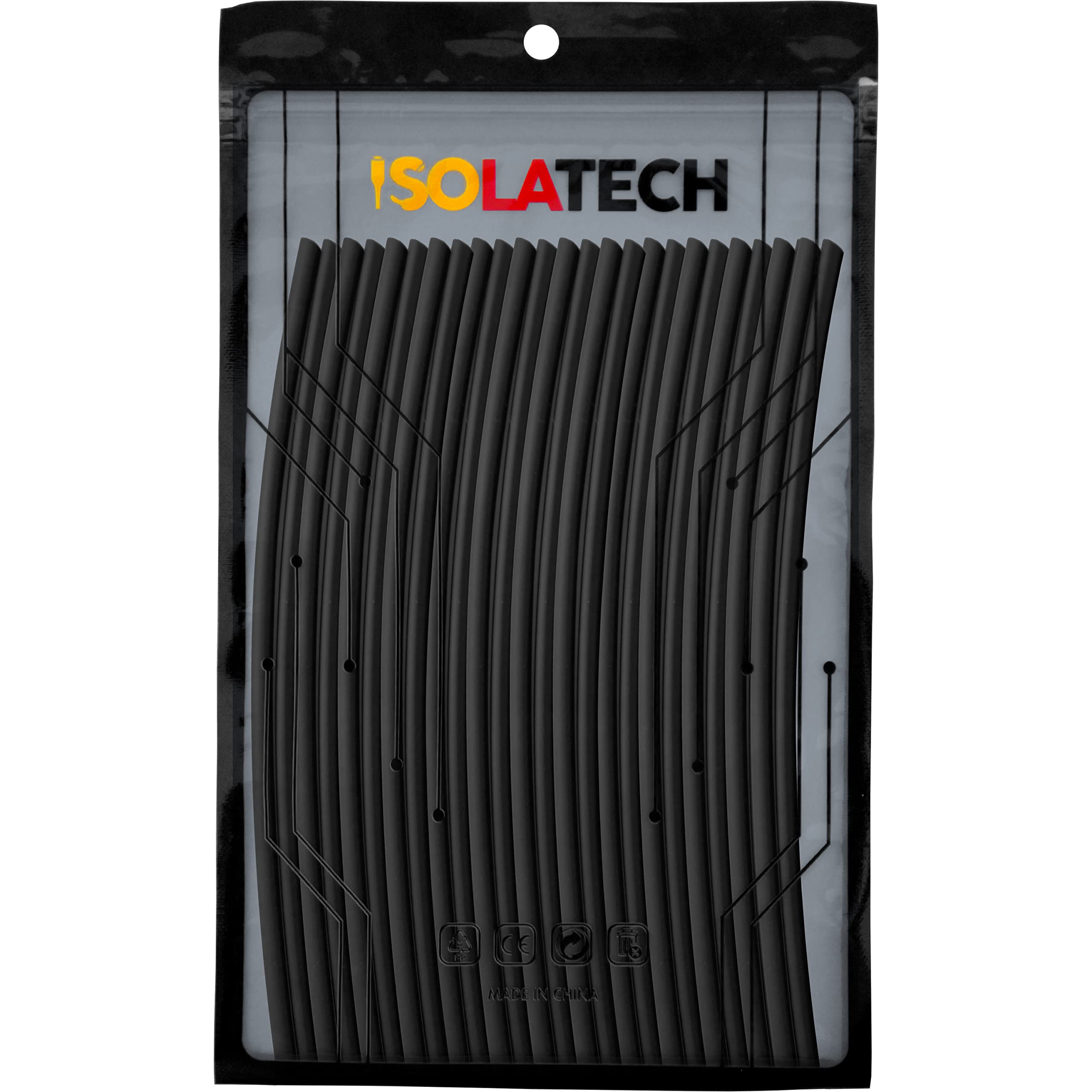 Gaine Thermorétractable 3:1 Mini Box Noire 6mm 5m - Sans Colle, Isolation Électrique Et Réparation Câbles