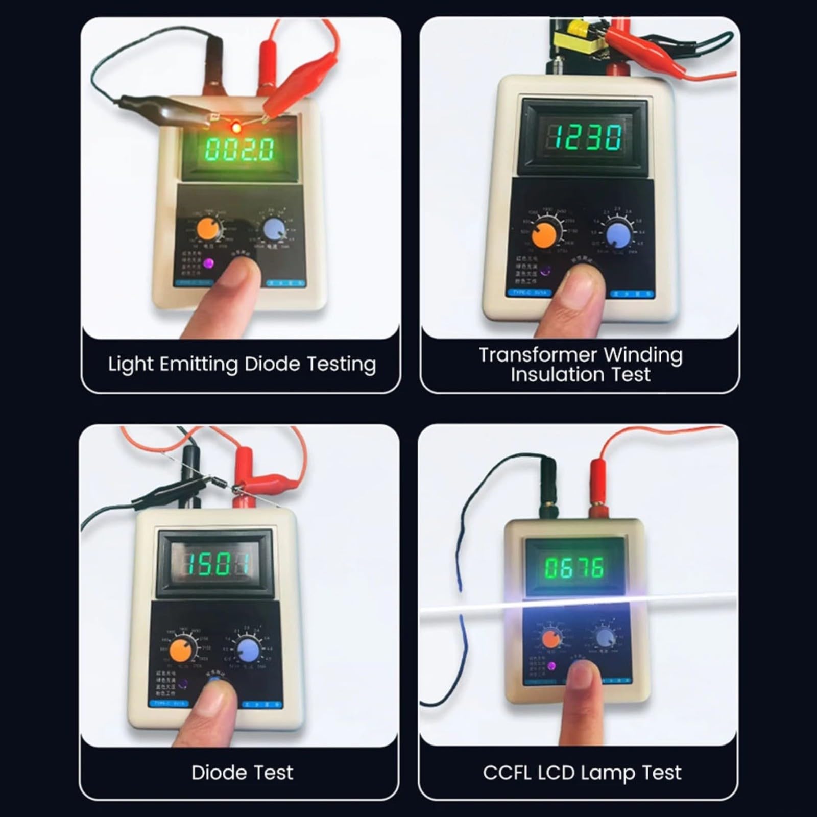 Transistor Tester, IGBT Transistor tester di tensione 0-3500 V, tester di diodi MOS Transistor MOV (rosso)