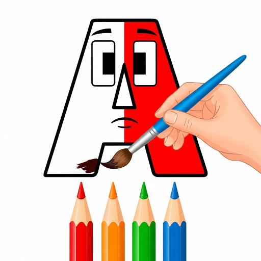 Alphabet-Malspiel zum Buchstabenlernen