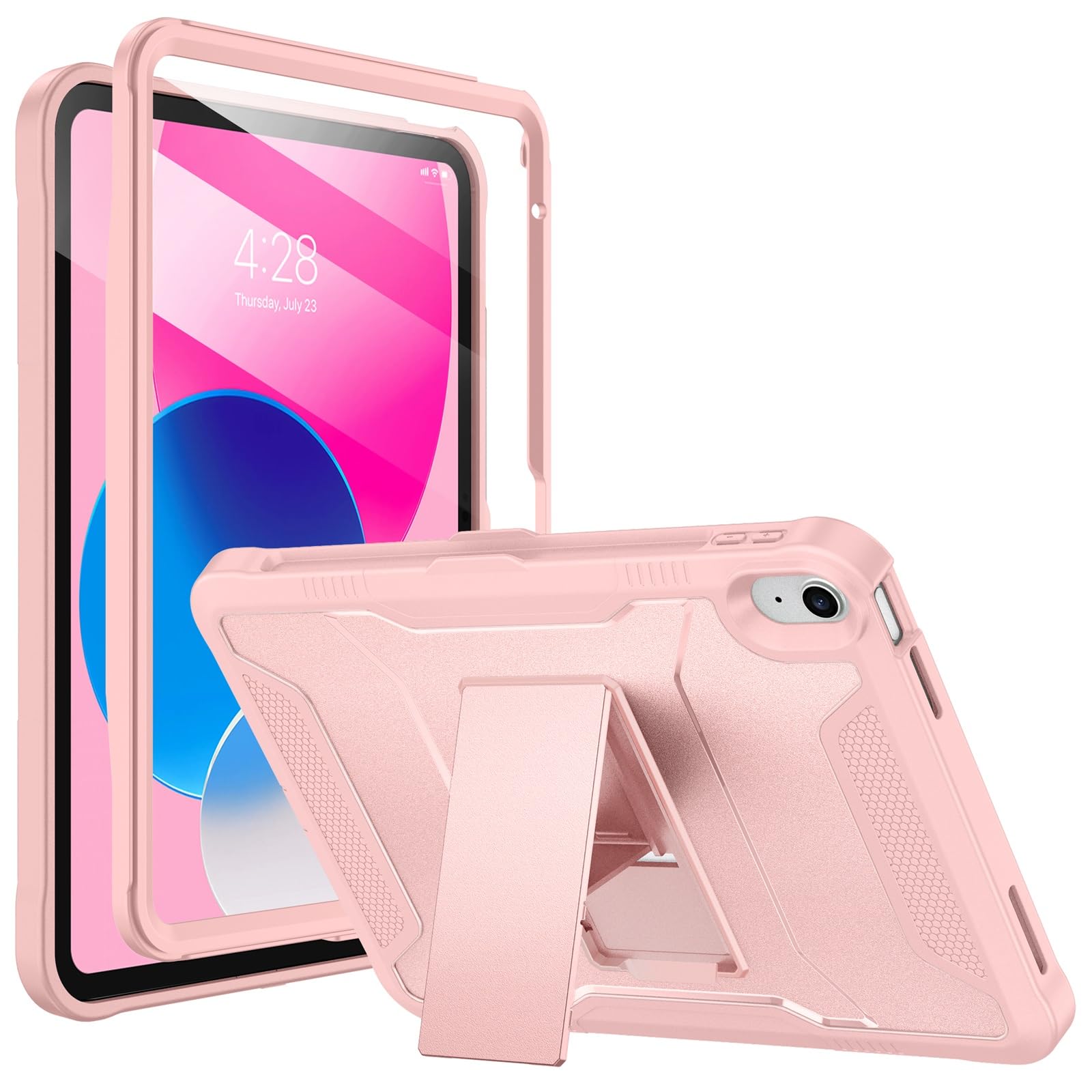 Soke Case for iPad (A16) 11th Generation 11-inch 2025, iPad 10th Generation 10.9-inch 2022, with Built-in Screen Protector and Kickstand, Rugged Full