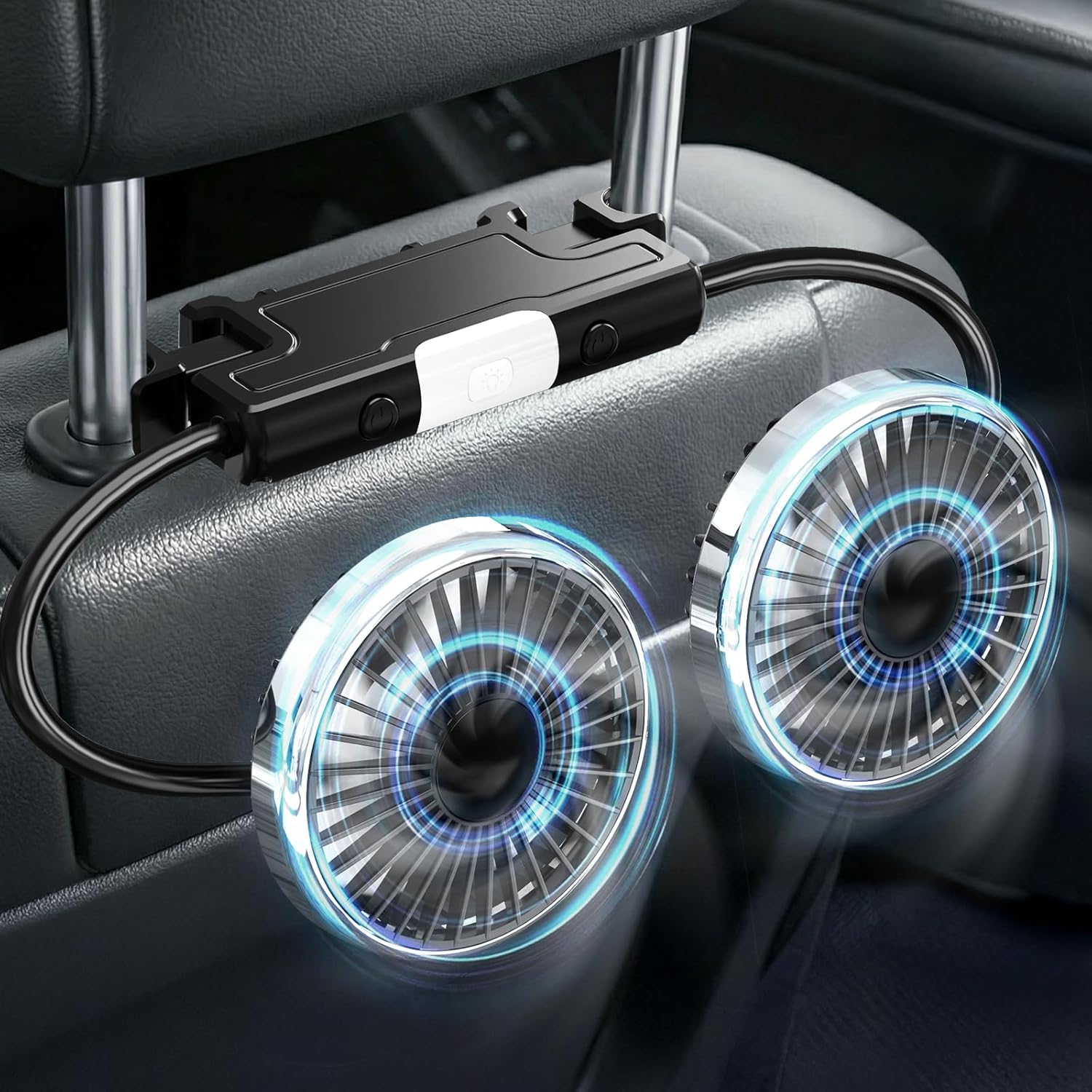 HUENLYEL Dual Car Backseat Fans